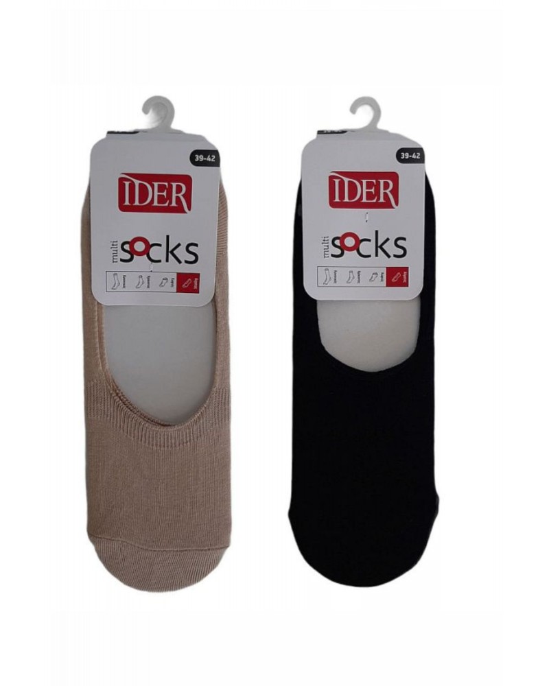 Βαμβακερή αόρατη κάλτσα με σιλικόνη 2Pack Ider